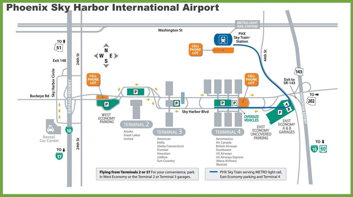 карта аэропорта Феникс