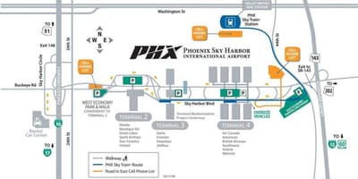 Skyharbor карту аэропорта